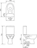 CERSANIT Stand- WC Toilette PARVA 218 -SANKRECHT-  Keramik Produktbild-Vorschau 3
