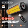 MONZANA® Radiateur infrarouge MZH2501 minuteur 24h 2500W 3 Voir les images du produit 2