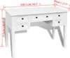 vidaXL Bureau blanc avec 5 tiroirs Voir les images du produit 4