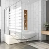 A modern bathroom with a bathtub and a glass shower enclosure. Produktbild-Vorschau