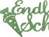 Oblique Unique Endlich Schulkind Torten Topper Glitzernd Produktbild-Vorschau 4