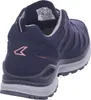 The back view of a blue LOWA Innox Evo 2 GTX women's shoe. Voir les images du produit