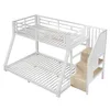 Merax Etagenbett 90x200 cm + 140x200 cm, Kinderbett mit LED Produktbild-Vorschau 10