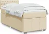 vidaXL Boxspringbett mit Matratze Creme 90x200 cm Stoff Produktbild-Vorschau 2