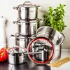 Set di 5 pentole con coperchi + vaporiera a induzione Anteprima dell’immagine prodotto 11
