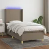vidaXL Boxspringbett mit Matratze & LED Taupe 100x200 cm Produktbild-Vorschau 10