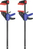 Two WORKPRO single-hand clamps are shown against a white background. Voir les images du produit