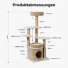 Fudajo Forest Oak 138 cm Kratzbaum beige, Katzenkratzbaum Produktbild-Vorschau 3