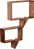 Wohnling 2er Set Wandregale Massivholz Sheesham Cubes Produktbild-Vorschau 2
