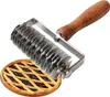 Gitterroller/Gitterwalze, Edelstahl Holzgriff Produktbild-Vorschau 1