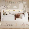 Gepolstertes Funktionsbett 90x200 mit Schreibtisch & LED, Produktbild-Vorschau 2