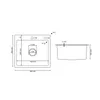 ANW HOME Lavello cucina 46x45 cm nero acciaio inox 304, 1 Anteprima dell’immagine prodotto 9