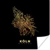 MuchoWow® Poster Karte - Köln - Gold - Karte - Stadtplan Produktbild-Vorschau 1