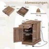 Stolik boczny COSTWAY, stolik nocny ze stacją ładującą, Podgląd zdjęcia produktu 3