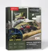 The image shows the packaging of a bed linen set featuring tractors. Produktbild-Vorschau