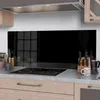 DEQORI Küchenrückwand Glas 125x50 cm 'Schwarz' Spritzschutz Produktbild-Vorschau 2