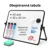 Obojstranná magnetická tabuľa A3 so stojanom – 360° otočná, Náhľad obrázku produktu 1