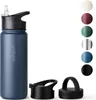 Trinkflasche Edelstahl 500ml Thermo Flasche Sport isoliert Produktbild-Vorschau 1