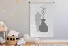 MuchoWow® Wandteppich Wandbehang Zeichnung - Pflanze - Produktbild-Vorschau 3