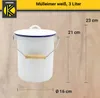 KARL KRÜGER cestino 3l con coperchio smaltato bianco Anteprima dell’immagine prodotto 3