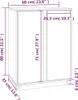 vidaXL Sideboard Grau 60x35x80 cm Massivholz Kiefer Produktbild-Vorschau 8