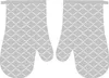 A pair of oven mitts with a quatrefoil pattern. Anteprima dell’immagine prodotto