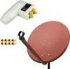 PremiumX SAT Anlage 80cm Antenne Aluminium Quad LNB WE 8x Produktbild-Vorschau 1