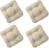 4L Textil 4er Set Stuhlkissen mit Bändern Kissen wetterfest Produktbild-Vorschau 1