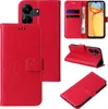 Collage of product images showing a red floral flip phone case from different angles. Produktbild-Vorschau