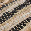 Dywan skórzany w drobne paski czarno-brązowy 85x50 Podgląd zdjęcia produktu 3