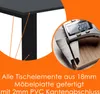 A close-up of a table edge and a caliper measuring the thickness of a material, with marketing text overlaid. Náhled obrázku produktu