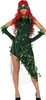 A woman wearing a green costume with ivy decorations, posing against a white background. Produktbild-Vorschau