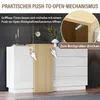Merax Hochglanz Sideboard mit Holz Maserung, Moderner Produktbild-Vorschau 5