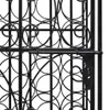 A close-up view of a black metal wine rack with a latch. Náhľad obrázku produktu