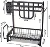 Verk 07127 Organizzatore da cucina con gocciolatoio nero Anteprima dell’immagine prodotto 2