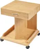 A bamboo rolling cart with one drawer and an open shelf. Podgląd zdjęcia produktu