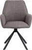 Glenda chaise de salle à manger avec accoudoirs tissu gris Voir les images du produit 12