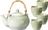 Thee-set van keramiek met theepot en 4 kopjes – lichtgroen, Productafbeelding-voorbeeld 1