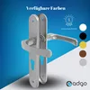 A product image showcasing door handles with available color options and a quality badge. Anteprima dell’immagine prodotto