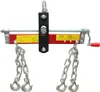 A red and silver motor balancer with chains and hooks, set against a white background. Podgląd zdjęcia produktu
