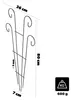 KADAX Metall Rankgitter 36 x 80 cm, 1 Stück, Rankhilfe für Produktbild-Vorschau 2