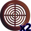 Griglia di ventilazione marrone per apertura di 45 mm, 2 Anteprima dell’immagine prodotto 4