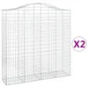 Gabionen mit Hochbogen 2 Stk. 200x50x200/220cm Verzinktes Produktbild-Vorschau 1