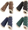 A collage of four pairs of horse leg protection boots in different colors. Produktbild-Vorschau