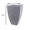 Pot à cannelures 60cm de haut anthracite Pot de fleurs Voir les images du produit 3