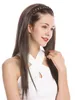 WIG ME UP Halbperücke geflochtener Haarreif Glatt Braun Produktbild-Vorschau 3