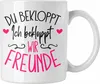 Trendation - Tasse Beste Freunde "Du bekloppt, ich Produktbild-Vorschau 1