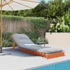 Futon Schlafsofa mit Matratze Braun 60x206x11 Massivholz Produktbild-Vorschau 3