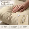 Kissenbezug 25x25 cm Beige | 100% Baumwolle | Atmungsaktive Produktbild-Vorschau 4