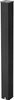 A black metal post for a mailbox, shown standing upright against a white background. Voir les images du produit